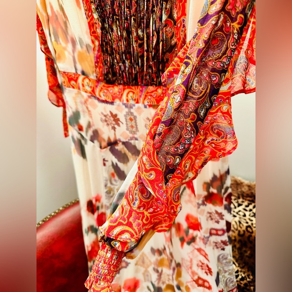 Anthropologie Akemi + Kin Alarie Ruffle Boho Dress, Size 2 in EUC - Picture 10 of 14